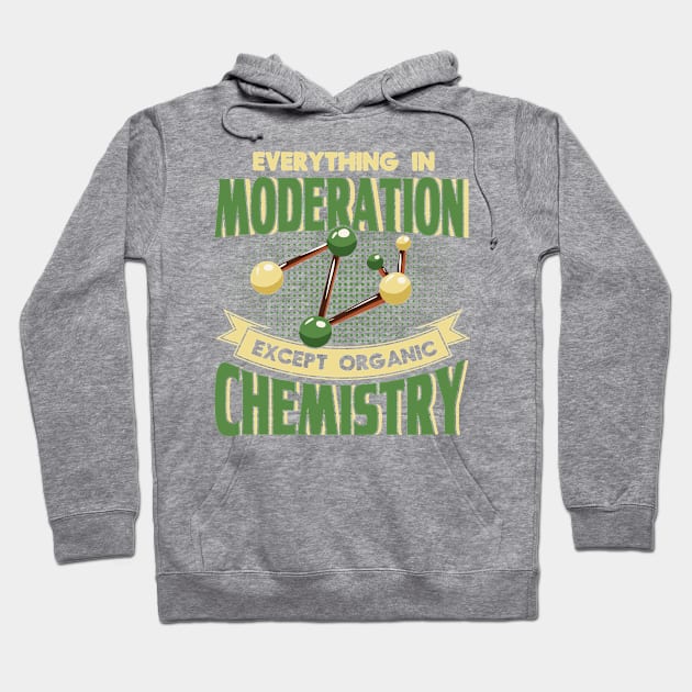 Everything In Moderation Organic Chemistry Scientist Hoodie by Toeffishirts